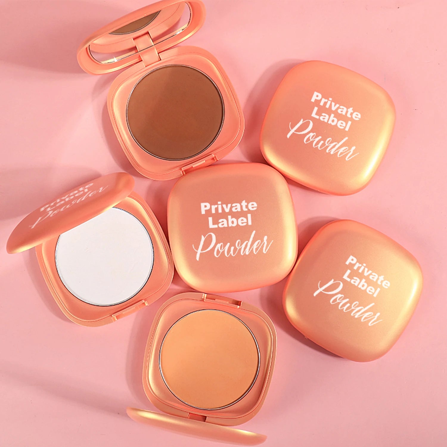 Factory Wholesale Waterproof Makeup Compact Powder Palette Custom Logo Vegan Makeup Pressed Powder
