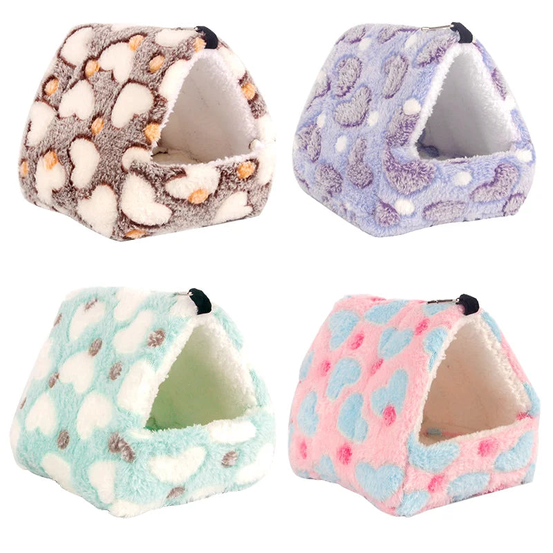Factory Wholesale Winter Plush Pet Hammock Cute Hanging Small Animal Nest for Pet Hamster Bed