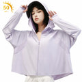 Purple Cooling Women's UPF 50+ Sun Shirt SPF Swim Cover up Long Sleeve UV Sun Protection Shirts Cardigan for Women with Pockets