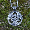 Vintage Viking Classic Stainless Steel Hollow Celtic Knot Link Chain Pendant Necklace for Men-Wedding & Anniversary Gift