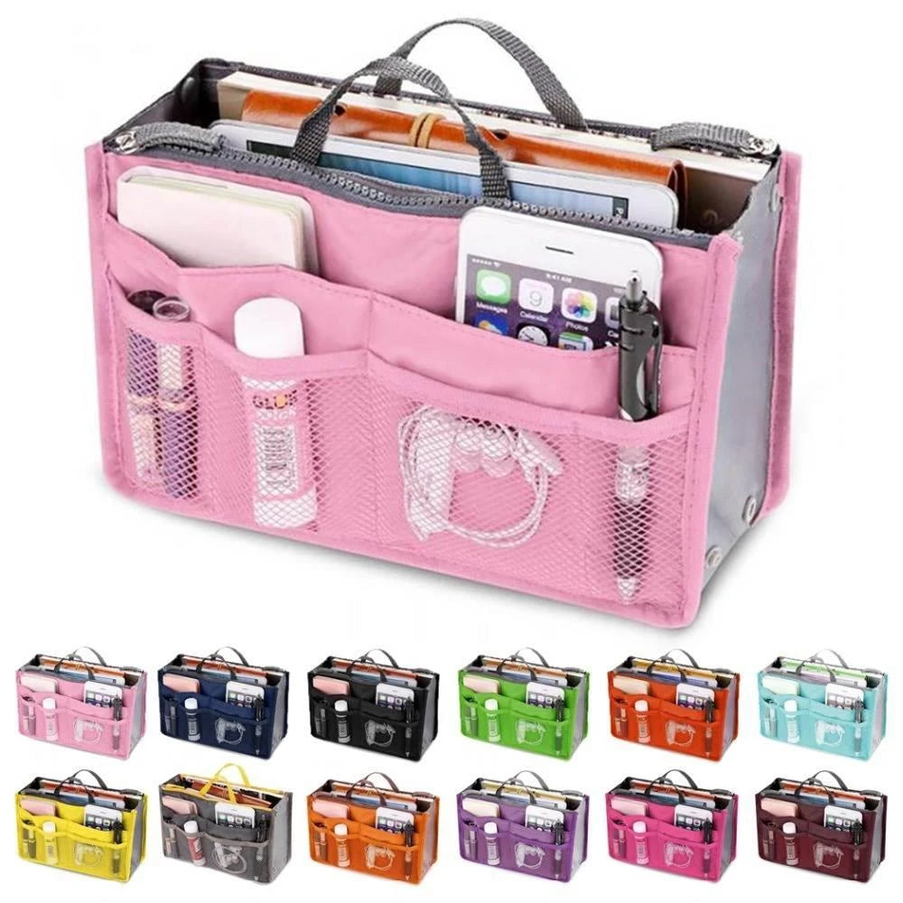 Multi-function Wash Bag Fashion Travel Cosmetics Storage Bag Insert Handbag Purse Bag Organizer