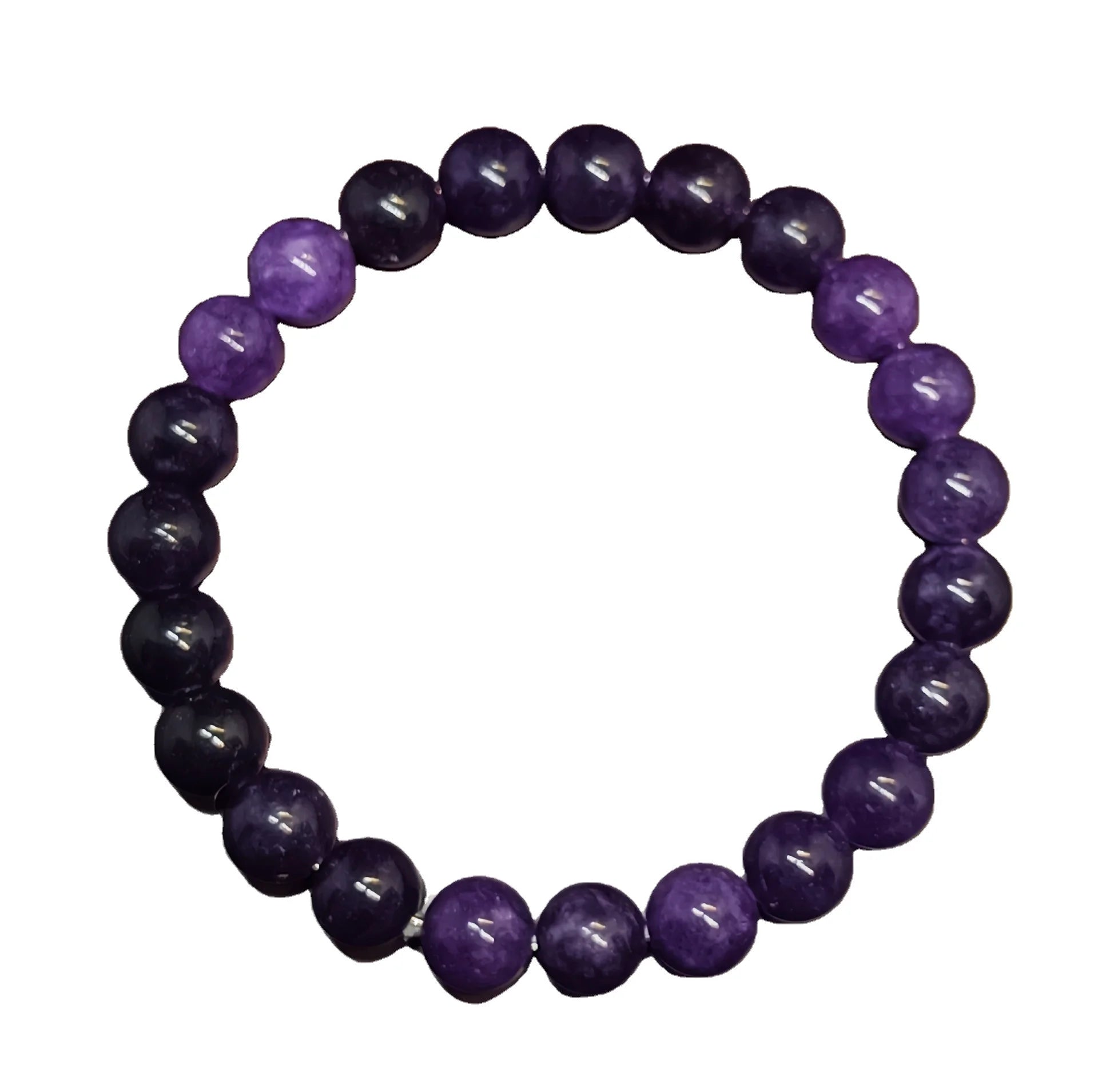 Hot Selling Natural Stone Beaded Bracelet Relieve Anxiety Charm Amethyst Bracelet for Men and Women
