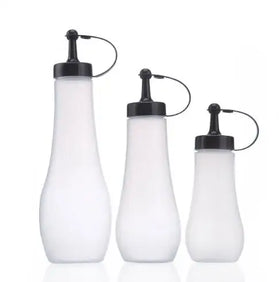 Wholesale 5ozl Plastic Squeeze Bottle with Black Cap Food Dispenser for Tomato Sauces Hot Sauce Catsup Pancake