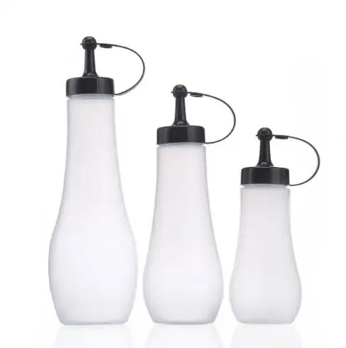 Wholesale 5ozl Plastic Squeeze Bottle with Black Cap Food Dispenser for Tomato Sauces Hot Sauce Catsup Pancake