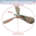 304 Stainless Steel Impeller Mixer Blade Three-blade Propeller Dispersion Disc Agitator Accessories Mixer Impeller