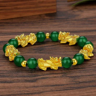 High-quality Vietnam Bracelet Gold Obsidian Buddha Beads Red Black Charm Bracelets for Men Women