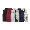 Men's Winter Low MOQ Custom Logo Gilet Stand-up Collar Vest Vest Solid Color Thick Coat Warm Sleeveless Padded Gilet
