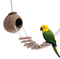 Coconut Shell Bird House With Ladder Bird Nesting House