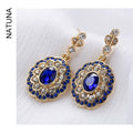 Natuna Vintage Jewelry Brass Fancy Earing Loop Earrings Brass Brass Luxury Cz Earrings for Women