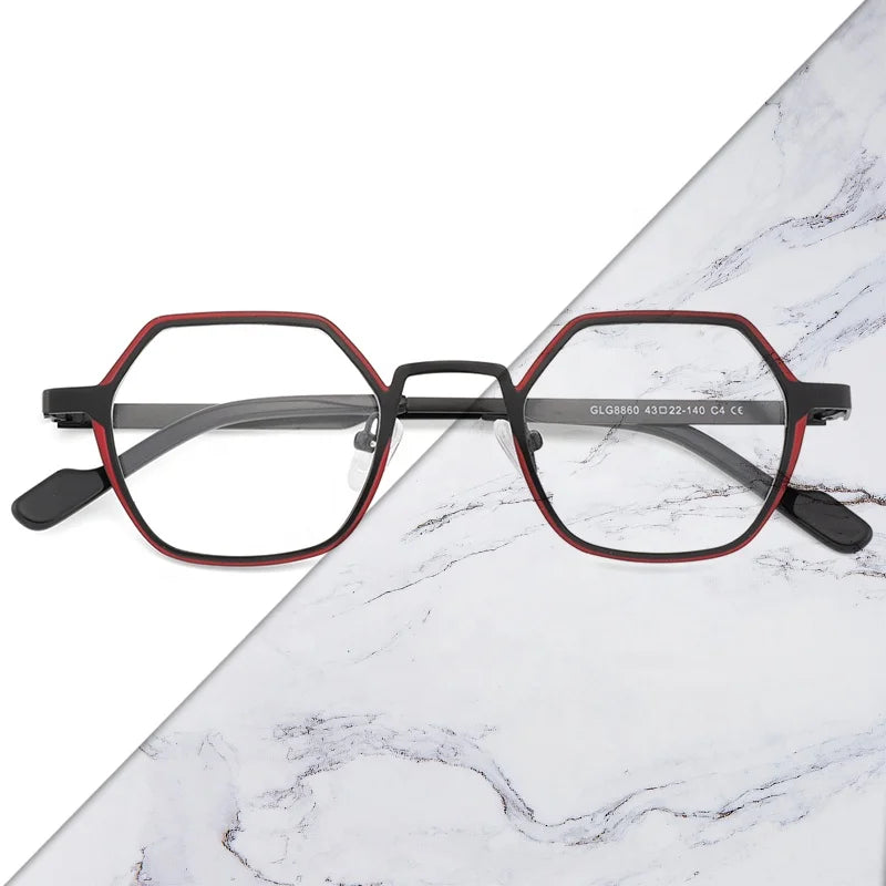 Small Optical Customized Logo Metal Frames Fashion Frames Eye for Female Men Retro Glasses Eyeglasses