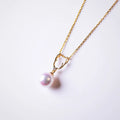 Gold Plated Fashion Simple Design Deer Horn Pearl Pendant Necklace