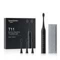 Black 4 Mode IPX8 Rechargeable Smart Sonic Electric Toothbrush with PU Travel Case