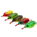 Wholesale 5.5cm 13.g Top Water soft frog lure fishing frog bait Simulation frog with double hook Sequins Crank wobbler