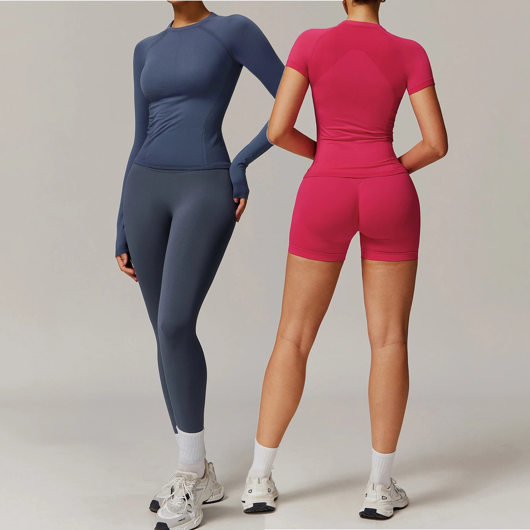 Women 4 Piece Yoga Set Gym Clothes Sportswear Yoga Suit Gym Leggings Active Athletic Wear