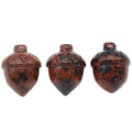 HZ natural gemstone Stone Hazelnut Ornaments Mahogany Obsidian Stone Pine Nuts Carved Home Decoration Crystal Crafts for Christmas