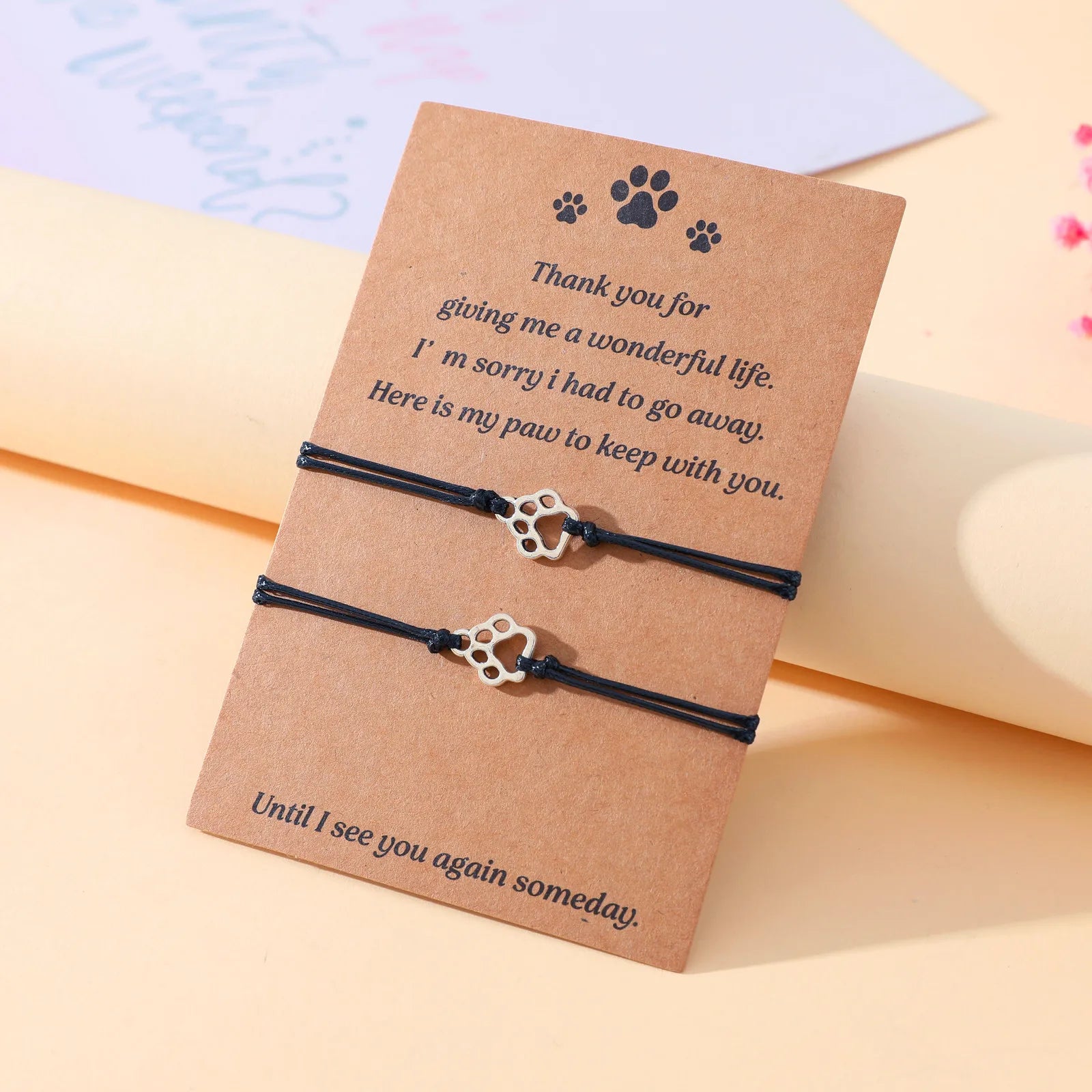 Dog Cat Lover Bracelet Friendship Pet Loss Remembrance Loss Sympathy Gift Keepsake Memorial Gifts Paw Prints Charm Bracelet