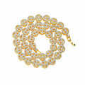Hip Hops Men's Smile Necklace Chain Full Iced Out 12mm Alloy Crystal Cuban Link Chain Necklace
