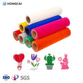 Hongcai 3D Flocking HTV Heat Transfer Vinyl Roll Custom High-Quality Flocked Vinyl Film for T-Shirt Textiles