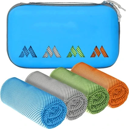 Custom Logo Quick Dry Microfiber Gym Sport Towel Cooling Ice Towel Cooling Towel With Silicone Case