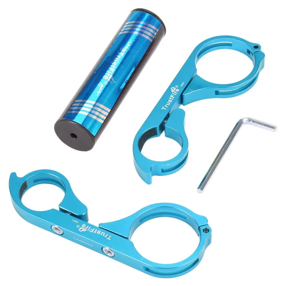 Bicycle Double Handlebar Extender with Allen Key Lamp Holder for Bicycle Lights Flashlights
