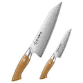 XINZUO Professional Damascus Steel Chef Knife Set Kitchen Utility Knife Knives Linen Micarta Handle