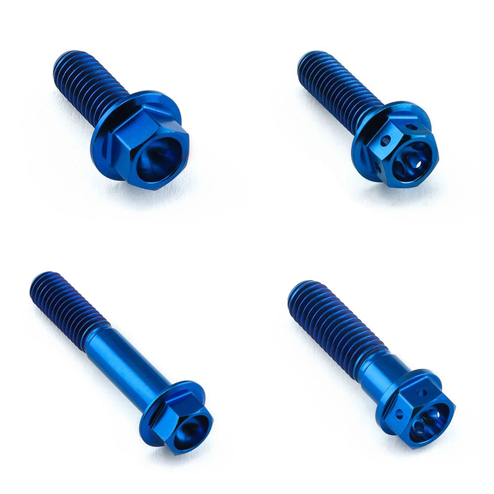 1/4-20 Lock Wing Screw Blue Burnt 4-40 3/8 M7X1.0 Titanium Alloy Bleed 6mm Screws Bolts for Bike Torx Titanium Screw