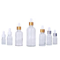 10ml 30ml 50ml Empty Essential Oil Bottle Beautiful Luxury Matte White Glass Dropper Bottle with Gold Dropper
