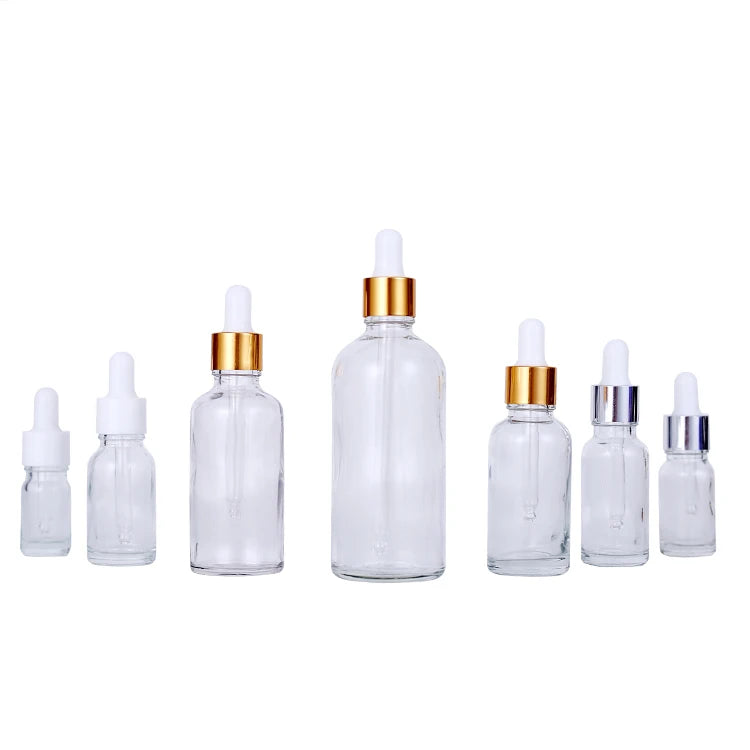 10ml 30ml 50ml Empty Essential Oil Bottle Beautiful Luxury Matte White Glass Dropper Bottle with Gold Dropper