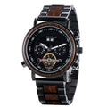 Luxury Automatic Stainless Steel Watch for Men New Design Custom Logo Wood Watch Mechanical Movement Business Fash