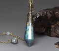 5 to 6cm Crystal Pendant Grey Moonlight Amethyst Yellow White Rose Crystal Spiritual Pendulum Vintage Necklace for Birthday