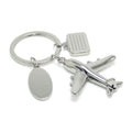 3D Mini Airplane Suitcase Travel Key Ring Plane Key Chain Aircraft Souvenir Gifts Handbag Key Holder Metal Aircraft Key Chain