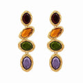Vintage Colorful Statement Earrings Charms Rhinestone Drop Earrings For Women