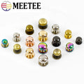 Meetee H3-2 4-12mm Bag Hardware Accessories DIY Handmade Zinc Alloy Bag Decoration Nails Rainbow Round Screw Rivets for Bag Belt