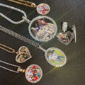 Custom Iced Out Large Size Memory Pendants Necklace Hip Hop Custom Photo Locket Picture Charm Photo Pendant with Picture
