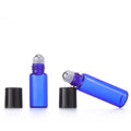3ml 5ml Blue Empty Glass Essential Oil Bottle Glass Perfume Oil Roll on Bottle with Roller Ball