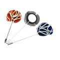 Fabric Flower Lapel Pin for Men Suits Dress Decoration Brooch Pin Mens