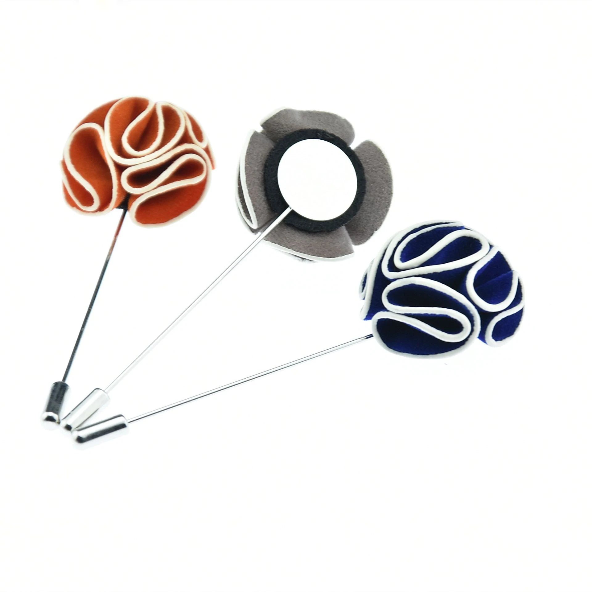 Fabric Flower Lapel Pin for Men Suits Dress Decoration Brooch Pin Mens