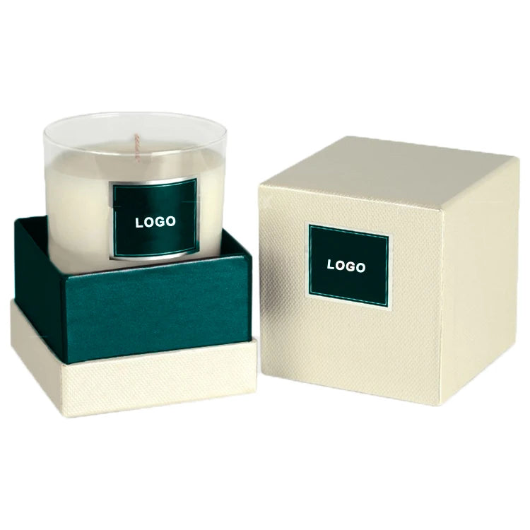 Custom Black logo Printed Candle Paper Box Packaging Eco Friendly Luxury Rigid Candle Packaging Boxes