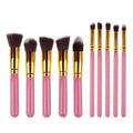 Factory Price 10pcs Pack Synthetic Make up Brush Set Shenzhen Factory Cosmetics Foundation Blending Brush Makeup Tool
