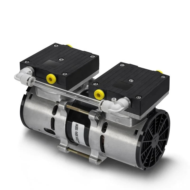 Custom Wholesale Laboratory Double Heads Small High Vacuum Pump 220V AC Electric Micro Air Sample Diaphragm Vacuum Pump