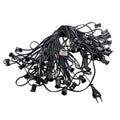 Hot-selling String Lights Built-in Hanging Loop E12 Base Black Outdoor for Christmas Outside Patio Globe Wedding Decorative