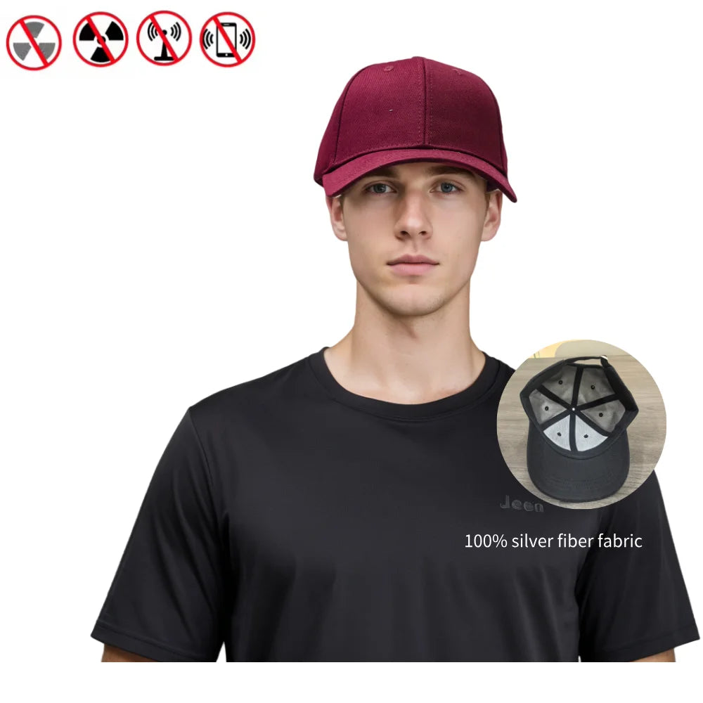 Anti Static Conductive Blocking EMF Anti Radiation Silver Fiber Faraday Baseball Cap-Unisex Image