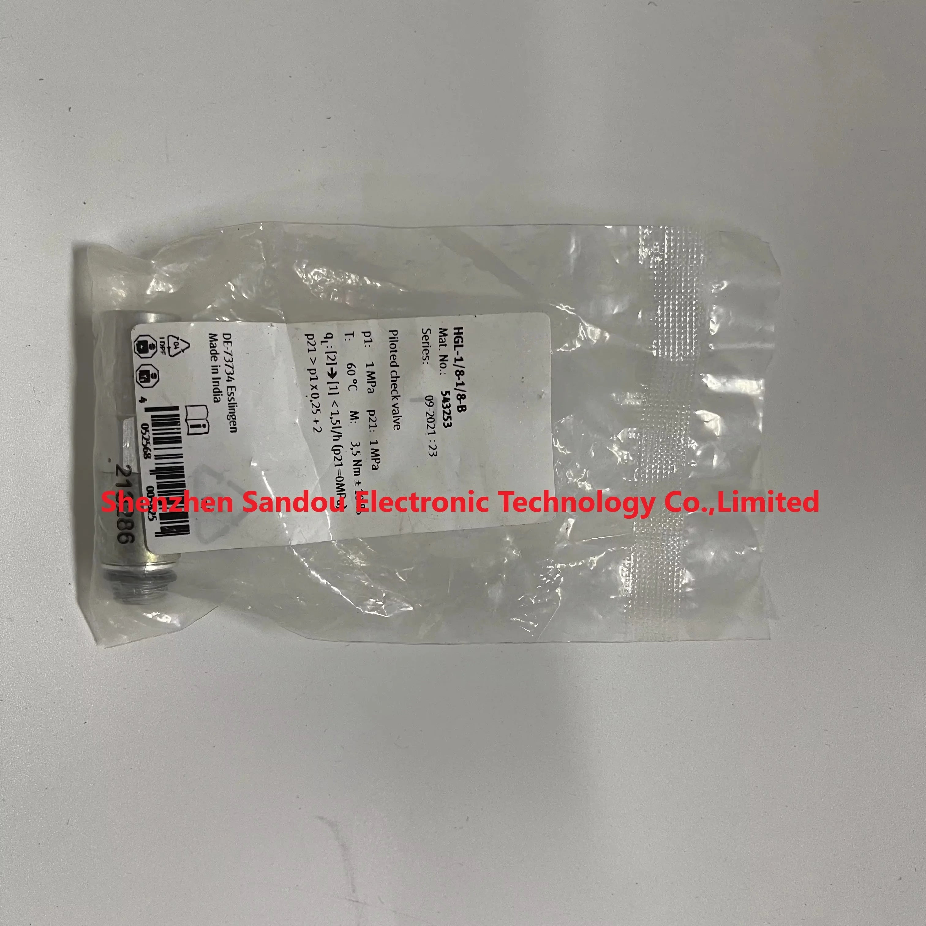 New and Original Piloted Non Return Valve HGL-1/8-1/8-B 543253