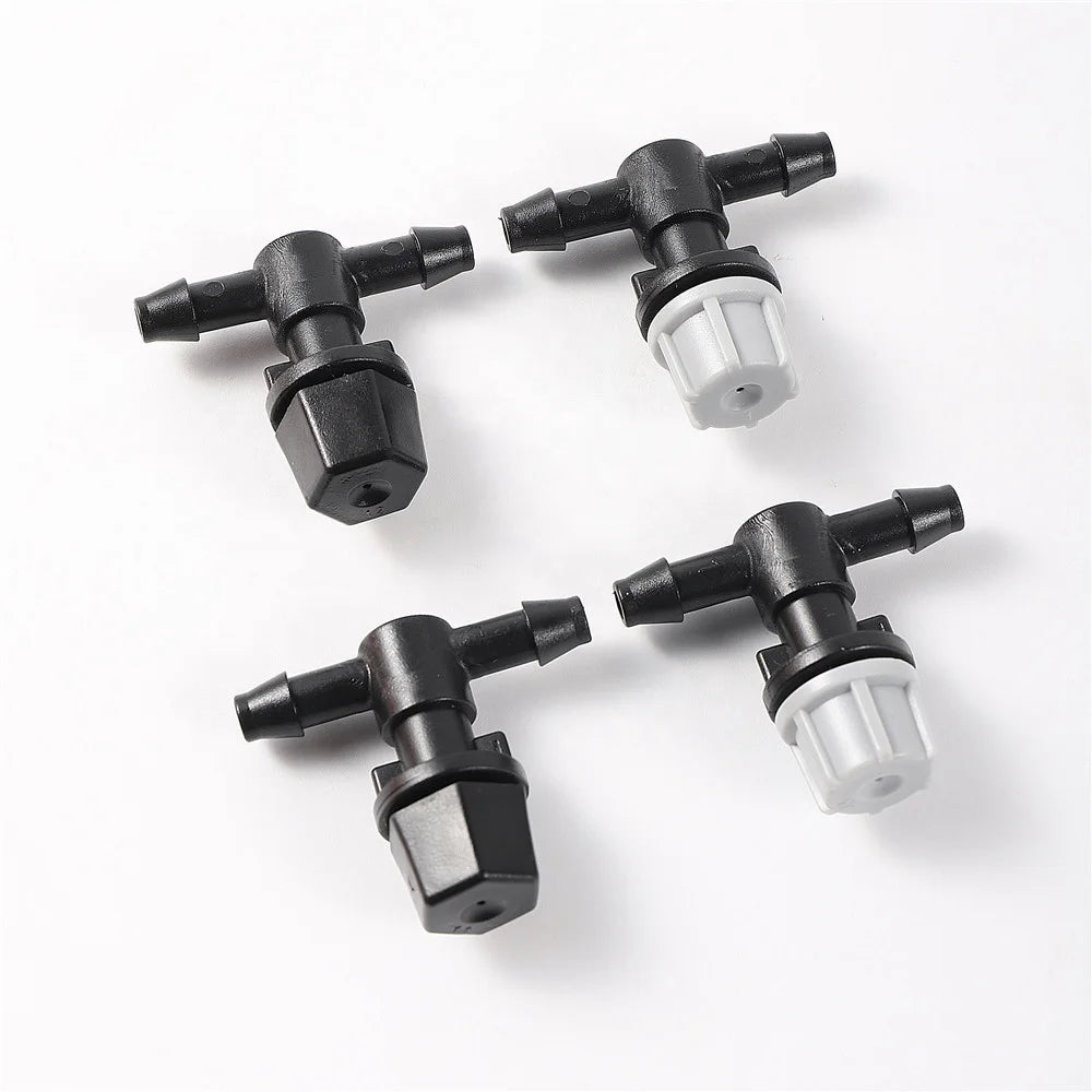 Greenhouse Fog Misting Nozzle with Tee Garden Watering Irrigation Sprinkler Cooling Spray Nozzle