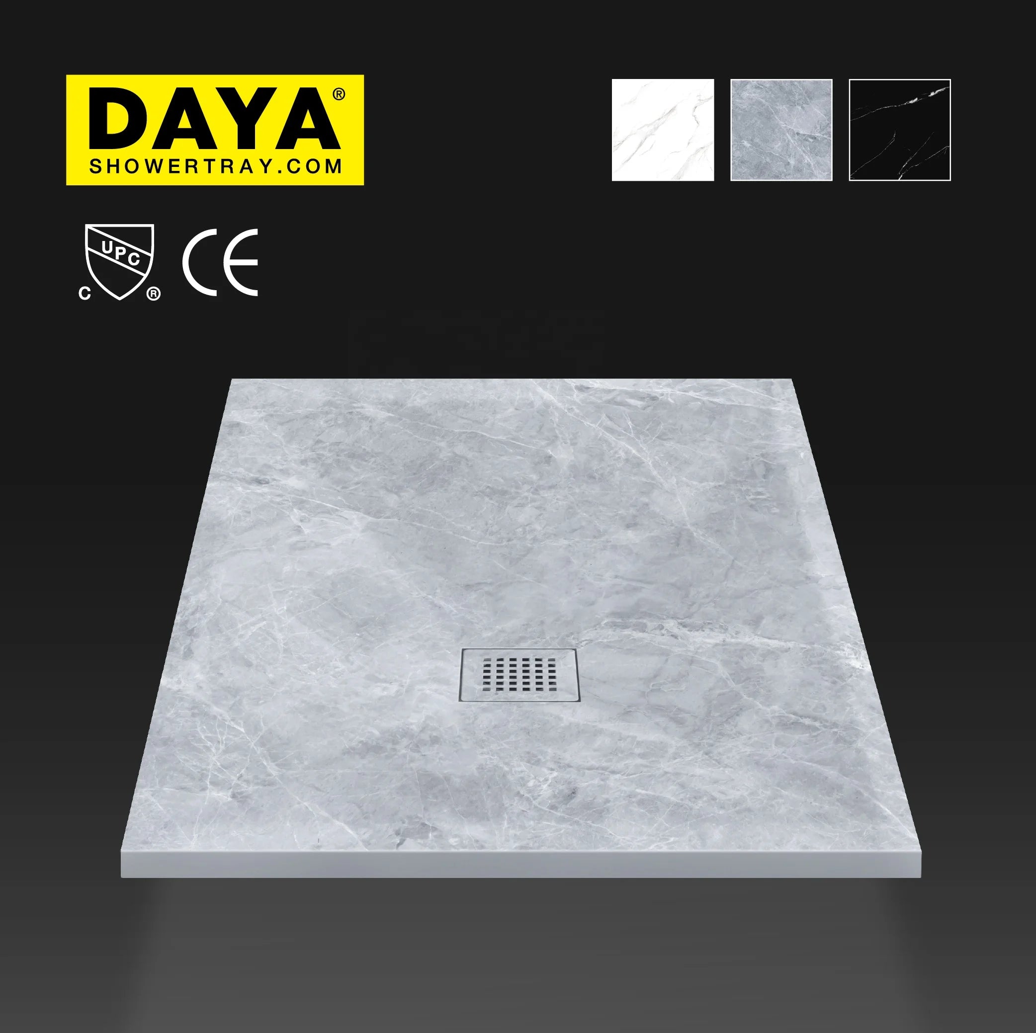 Modern Marble Shower Tray Natural Artificial Stone Piatto Doccia Vetroresina for Hotel Applications