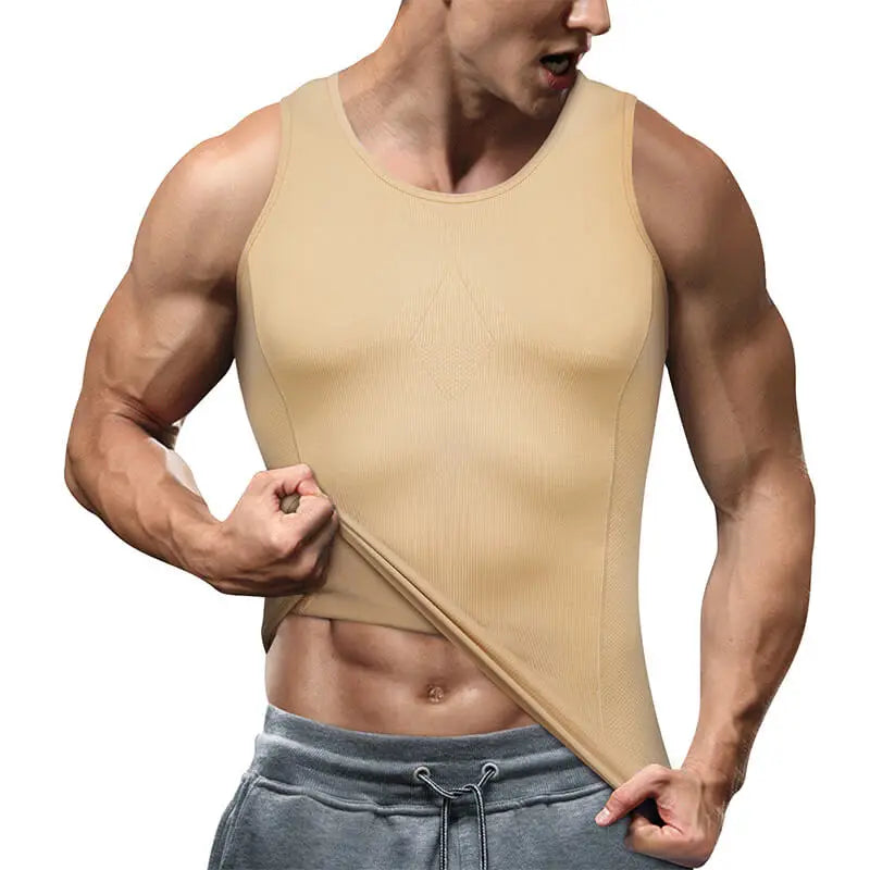 Custom Tummy Control Body Vest Abs Compression Shirt Shaping tank Top Slimming Vest Shapewear for Men