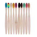 Practical Organic Reusable Soft Adult Flat Handle Bamboo Toothbrush with logo Private Label