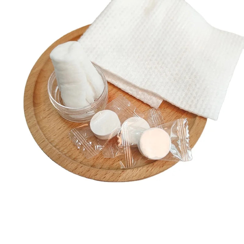 Disposable Hand Towels Mini Soft Viscose Nonwoven Biodegradable Cotton square Outdoor Travel Compressed Face Tablet Towel