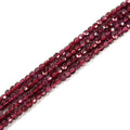 2.5mm Natural Garnet Faceted Cube Gemstone Loose Beads for Jewelry Making