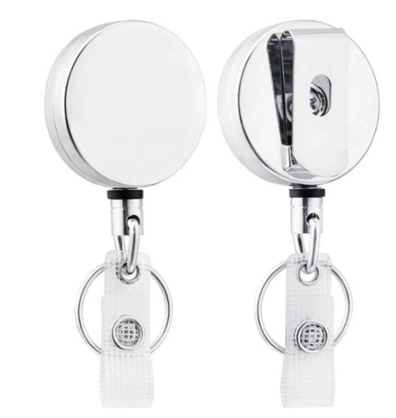 Heavy Duty Metal Retractable Badge Holder Reel for Name Card Keychain Accessory